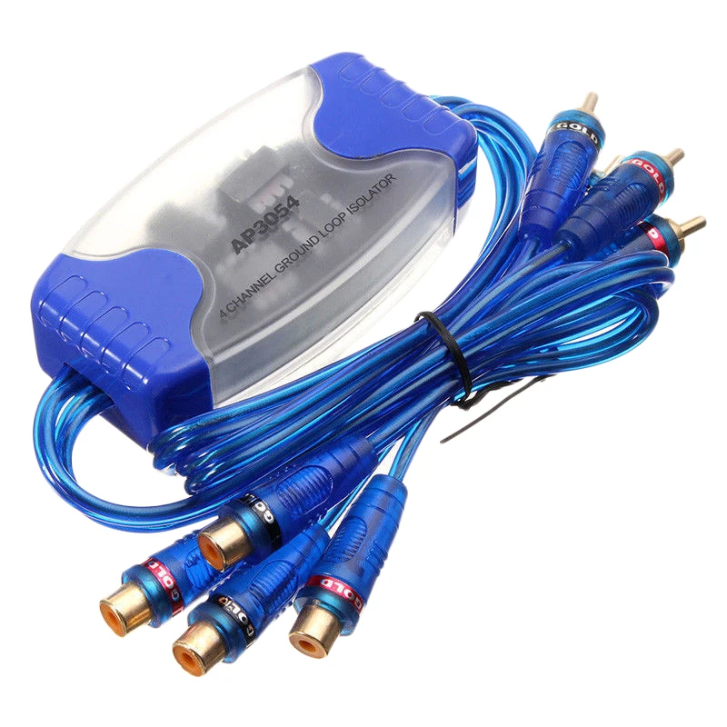 

4-Channel Rca Audio Noise Filter Suppressor Ground Loop Isolator Car Stereo 50W