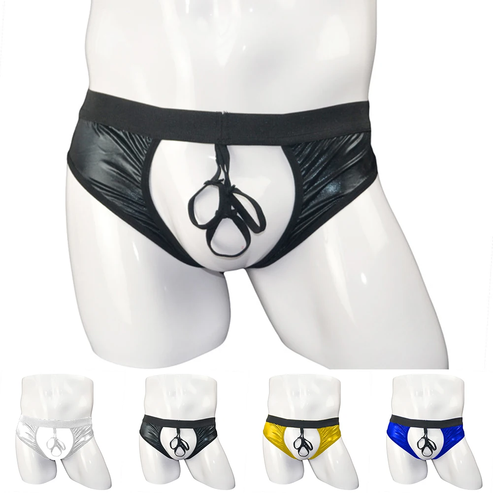 Lingerie Men Enhance Pouch Thong Faux Leather Crotchless Panties Minikini Tangas Posing Underwear T-back Трусы Мужские
Lingerie Men Enhance Pouch Thong Faux Leather Crotchless Panties Minikini Tangas Posing Underwear T-back Трусы Мужские