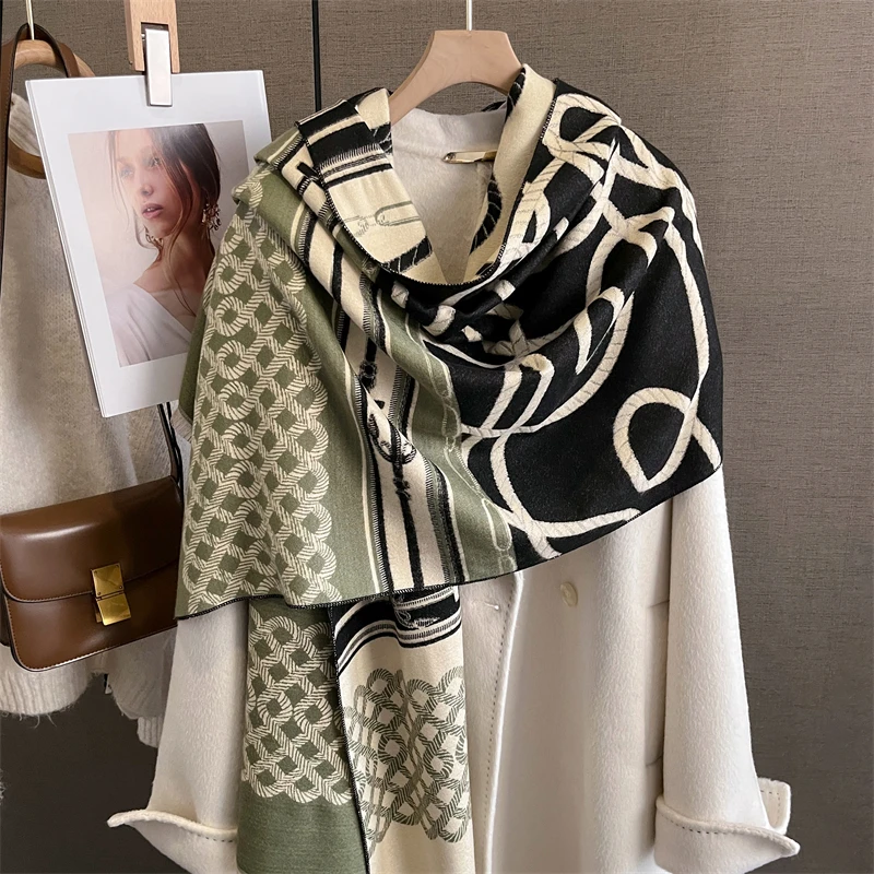 Luxury Winter Cashmere Scarf Women 2023 Design Warm Pashmina Blanket Line Print Scarves Female Shawl Wraps Thick Poncho Bufanda
Luxury Winter Cashmere Scarf Women 2023 Design Warm Pashmina Blanket Line Print Scarves Female Shawl Wraps Thick Poncho Bufanda