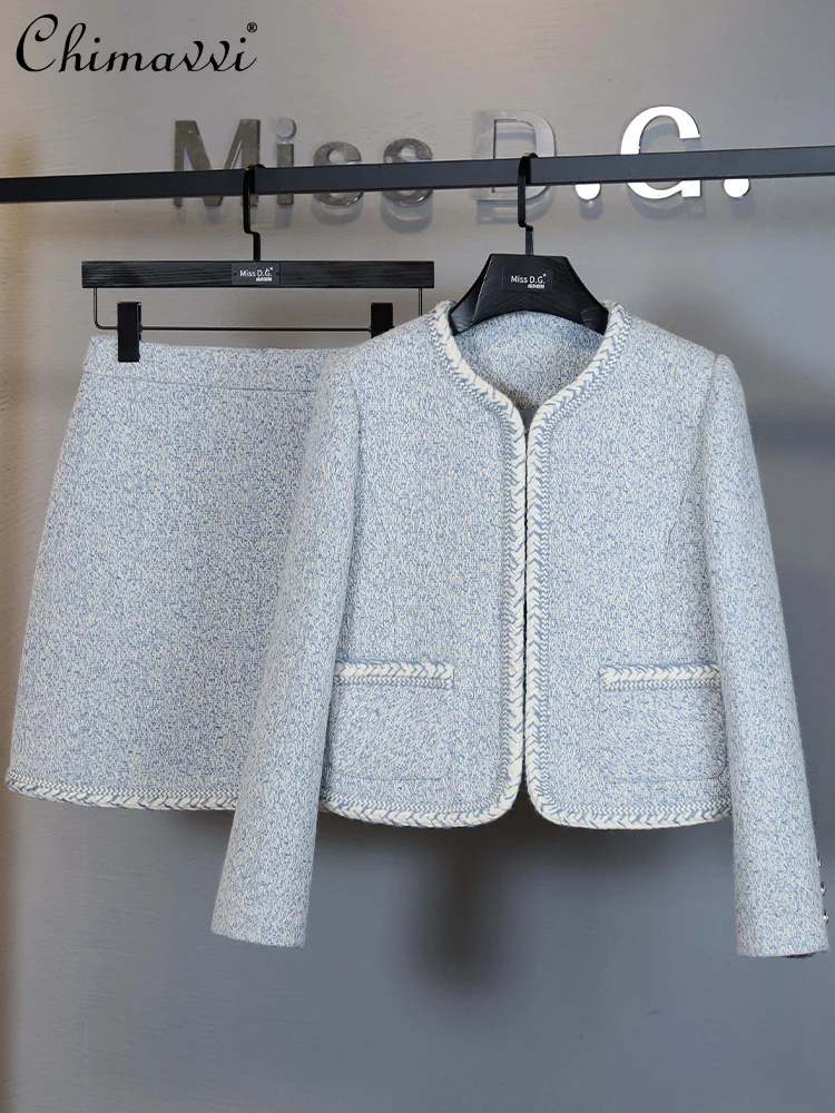 Fashion Pockets Hidden Buttons Slim Suit Women's Classic Style Long-Sleeved Jacket Skirt Autumn Clothes Ladies Two-Piece Set
Fashion Pockets Hidden Buttons Slim Suit Women's Classic Style Long-Sleeved Jacket Skirt Autumn Clothes Ladies Two-Piece Set