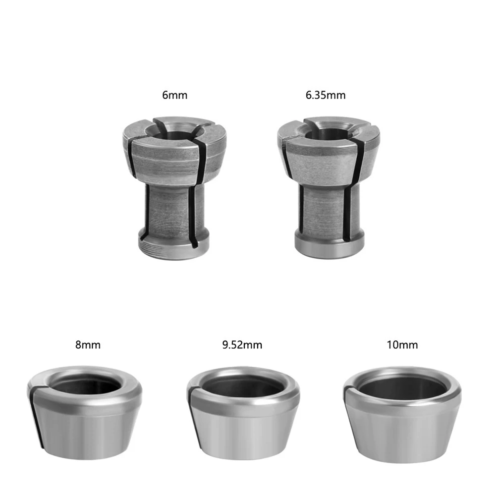 2PCS 6/6.35/8/9.5/10mm Collet Chuck Adapter Engraving Trimming Machine Router For Woodworking Milling Cutter Tools Accessories
2PCS 6/6.35/8/9.5/10mm Collet Chuck Adapter Engraving Trimming Machine Router For Woodworking Milling Cutter Tools Accessories