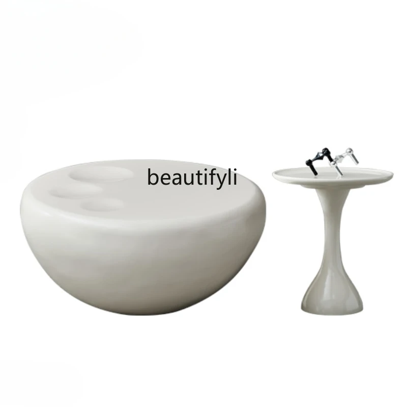 Cream Style Tea Table Combination Modern Minimalist Living Room Home Designer round Tea Table
Cream Style Tea Table Combination Modern Minimalist Living Room Home Designer round Tea Table