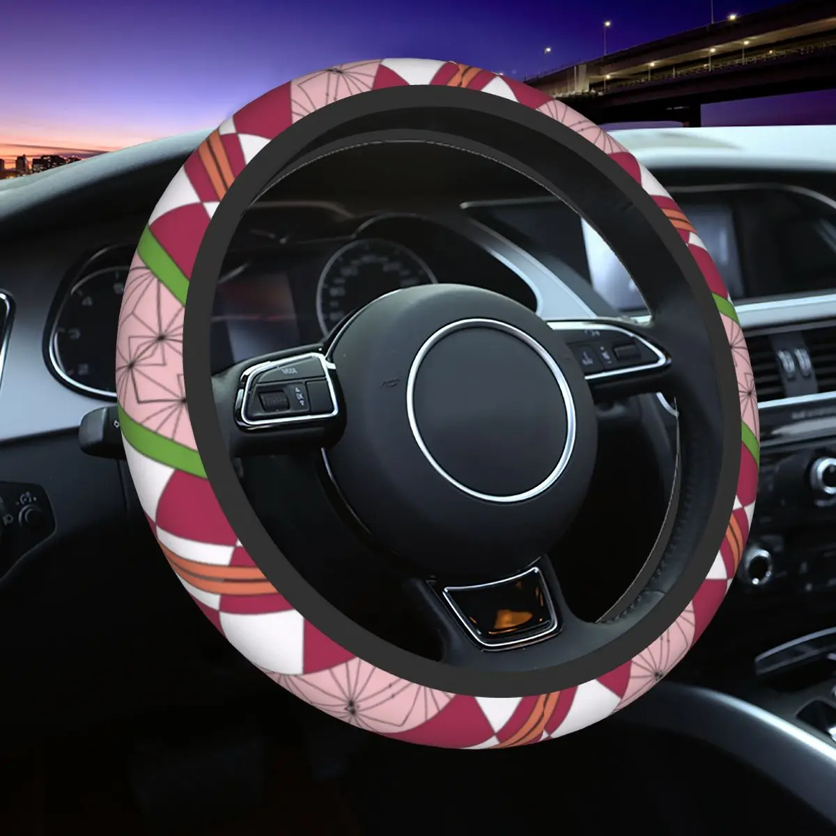 Demon Slayer Nezuko Universal Steering Wheel Cover for SUV Kimetsu No Yaiba Car Steering Wheel Protector Auto Accessories
Demon Slayer Nezuko Universal Steering Wheel Cover for SUV Kimetsu No Yaiba Car Steering Wheel Protector Auto Accessories
