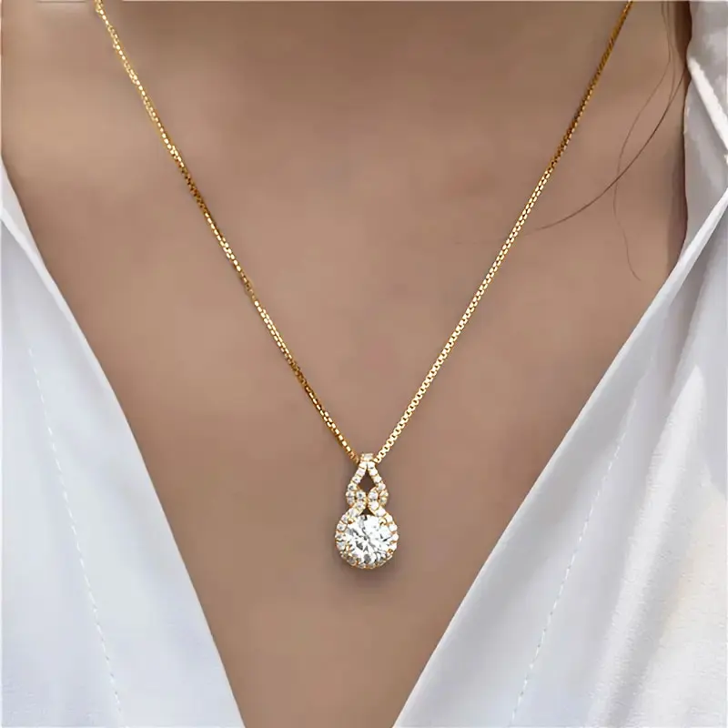 D Color Moissanite Infinity Pendant Necklace Women Real 925 Sterling Silver Engagement Luxury Gourd Shape Jewelry GRA 9 Mallzona S723ce0348acd4599894672bd5497609as D Color Moissanite Infinity Pendant Necklace Women Real 925 Sterling Silver Engagement Luxury Gourd Shape Jewelry GRA Mallzona