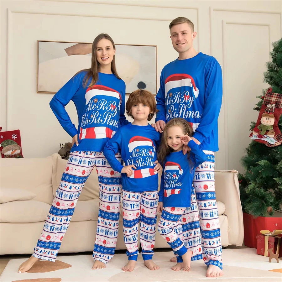 Christmas Family Matching Pajamas Mommy and Me Pj's Clothes Xmas Hat Mother Daughter Father Son Pyjamas Outfits Tops+Pants 2023 
Christmas Family Matching Pajamas Mommy and Me Pj's Clothes Xmas Hat Mother Daughter Father Son Pyjamas Outfits Tops+Pants 2023