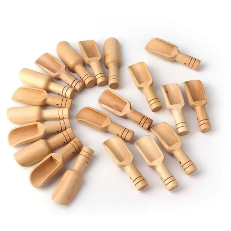 

Mini Wooden Scoop Teaspoon Small Bath Salt Spoon Milk Powder Scoops Shovel Wood Condiment Spoons Coffee Tea Sugar Spoons SN4527