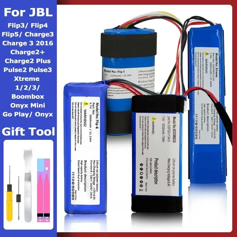 

2023 Оригинальный аккумулятор для JBL Charge Flip Pulse Xtreme 1 2 3 4 5 Для Harman Kardon Go Play Onyx Mini Speaker Bateria