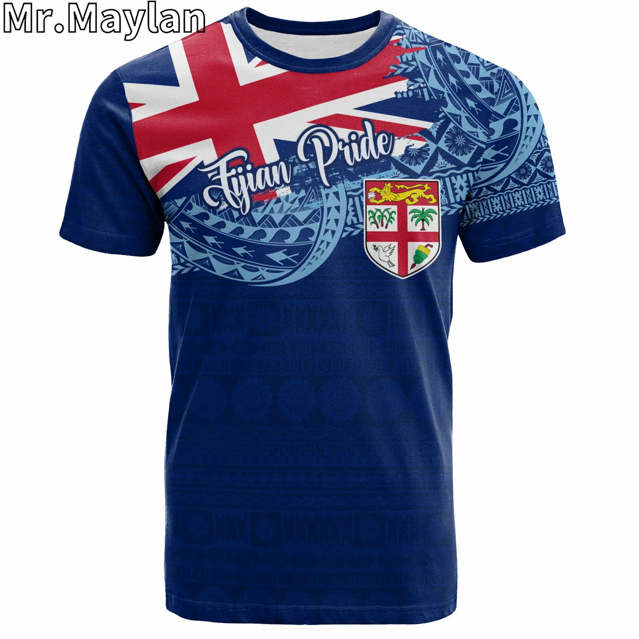 

Custom 3D Printed Fiji Polynesian Hawaii T-shirt Fijian Pride Masi Patterns Design Tshirt Men Women Streetwear Unisex Tee Tops