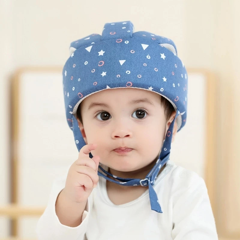 

Cotton Infant Toddler Safety Helmet Baby Kids Head Protection Hat for Walking Crawling Baby Learns To Walk The Crash Helmet