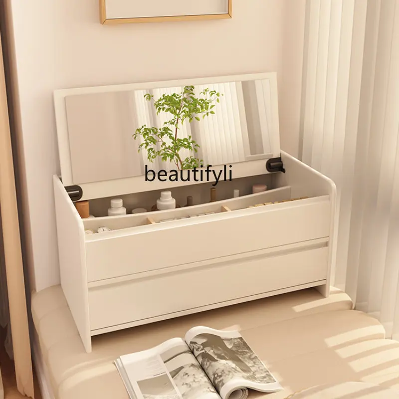 Mini Bay Window Dressing Table Bedroom Simple Modern Solid Wood Makeup Table Small Apartment Makeup Storage Cabinet
Mini Bay Window Dressing Table Bedroom Simple Modern Solid Wood Makeup Table Small Apartment Makeup Storage Cabinet