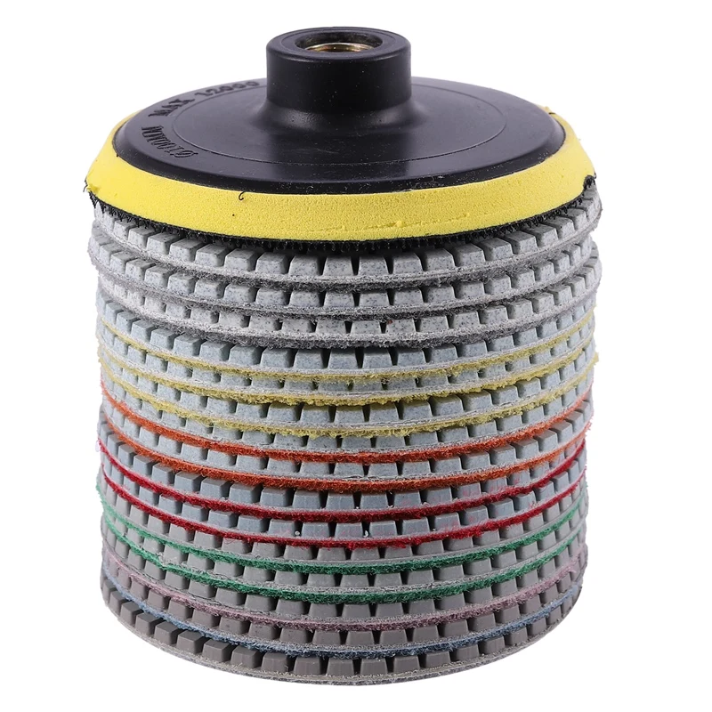 16Pcs Diamond Polishing Pads Kit 4 Inch 100Mm Wet/Dry For Granite Stone Concrete Marble Polishing Use Grinding Discs Set
16Pcs Diamond Polishing Pads Kit 4 Inch 100Mm Wet/Dry For Granite Stone Concrete Marble Polishing Use Grinding Discs Set