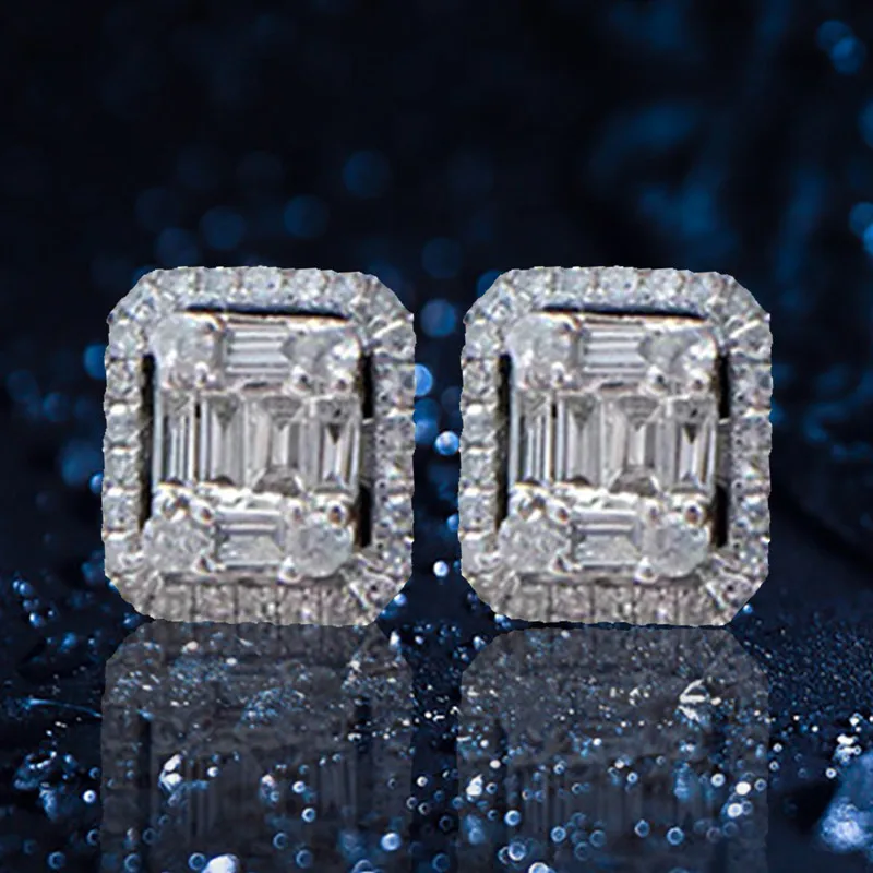 Geometric Stud Earrings Women Daily Wear Party Shiny Cubic Zirconia Ear Piercing Accessories Fashion Contracted Jewelry Geometric Stud Earrings Women Daily Wear Party Shiny Cubic Zirconia Ear Piercing Accessories Fashion Contracted Jewelry