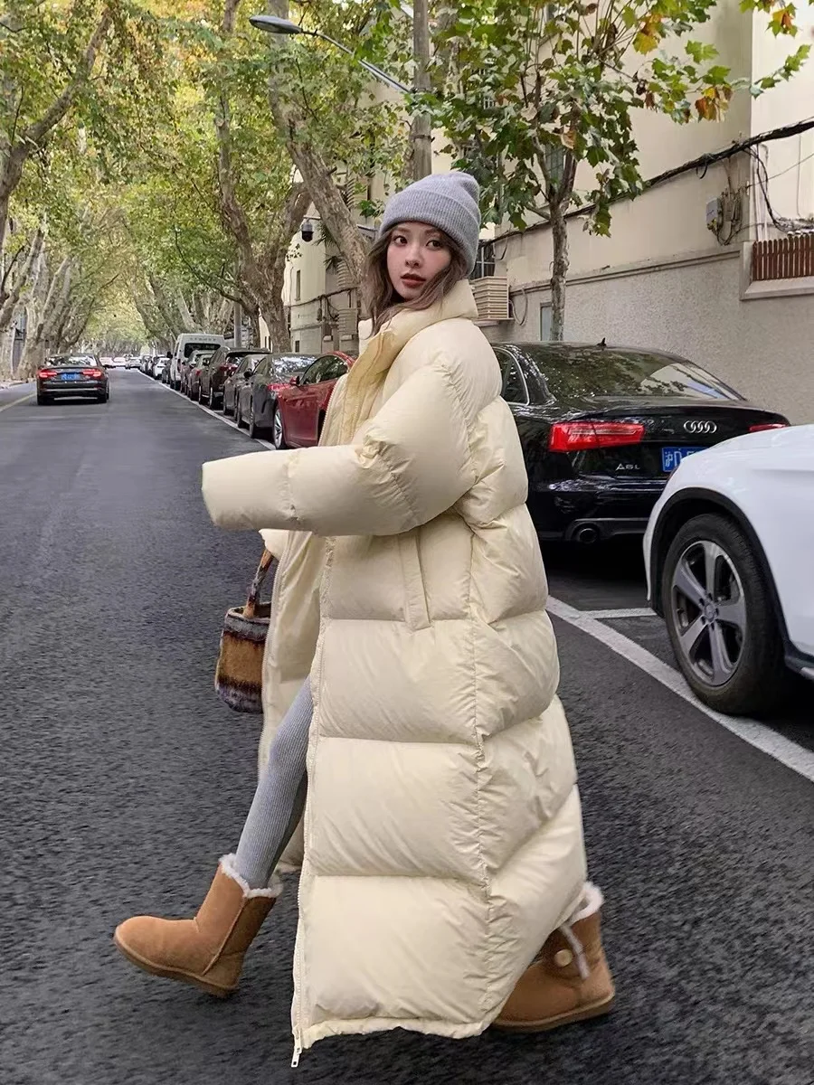 Monochrome Long Straight Parkas for Women Casual Clothes Stand-up Collar Stylish Winter Jacket Female Outerwear New
Monochrome Long Straight Parkas for Women Casual Clothes Stand-up Collar Stylish Winter Jacket Female Outerwear New