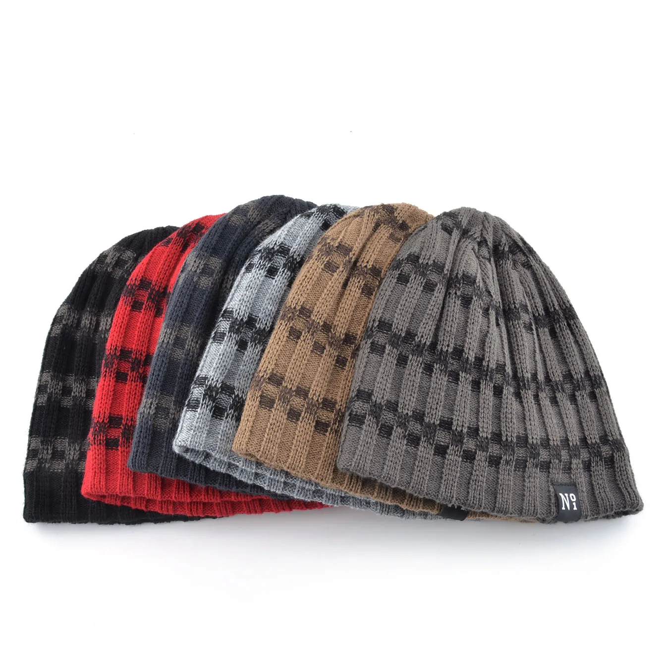 Mens Double Layer Velvet Beanie Thick Knitted 1 S7248b27a763949fda2ec94174ed392a0T