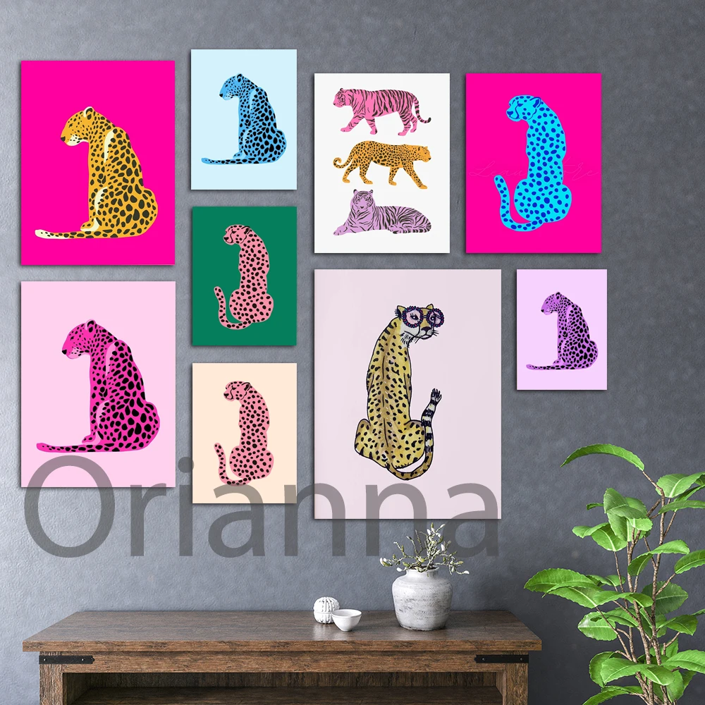 Canvas Painting Wall Art Blue And Pink Cheetah Poster Modern Watercolor Home Decor Print Nordic Modular Picture For Living Room
Canvas Painting Wall Art Blue And Pink Cheetah Poster Modern Watercolor Home Decor Print Nordic Modular Picture For Living Room