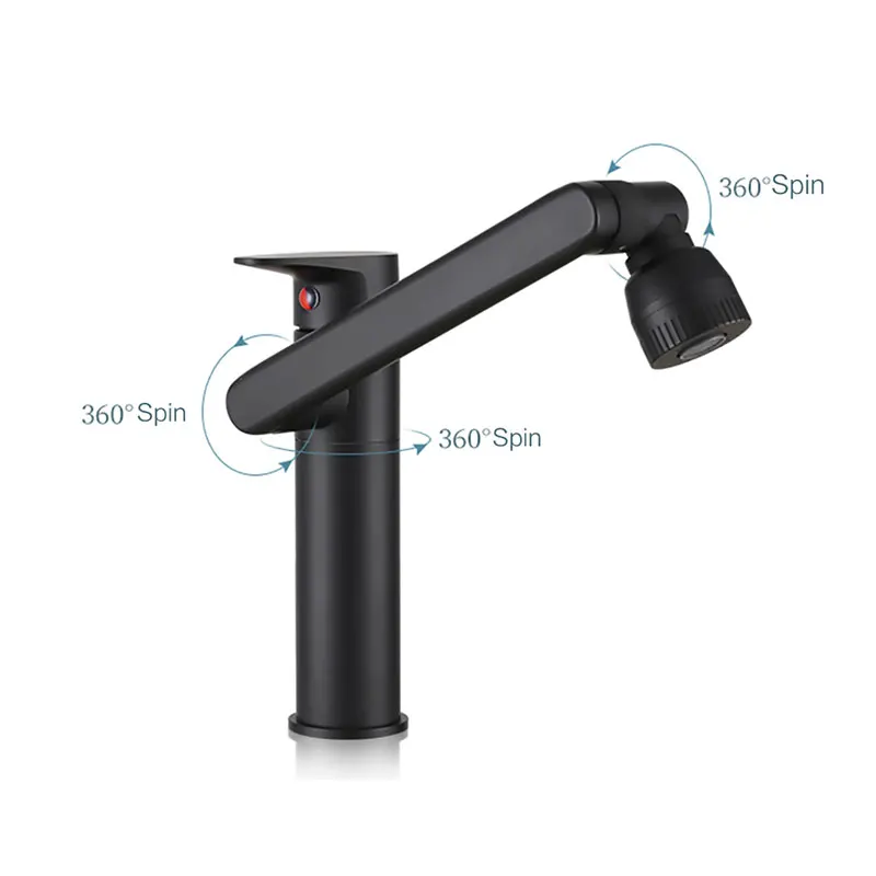 Black Rotatable Bathroom Face Wash Faucet Hot Cold Water Mixer Tap Deck Mounted Basin Faucets Single Hole Single Handle Tapware
Black Rotatable Bathroom Face Wash Faucet Hot Cold Water Mixer Tap Deck Mounted Basin Faucets Single Hole Single Handle Tapware