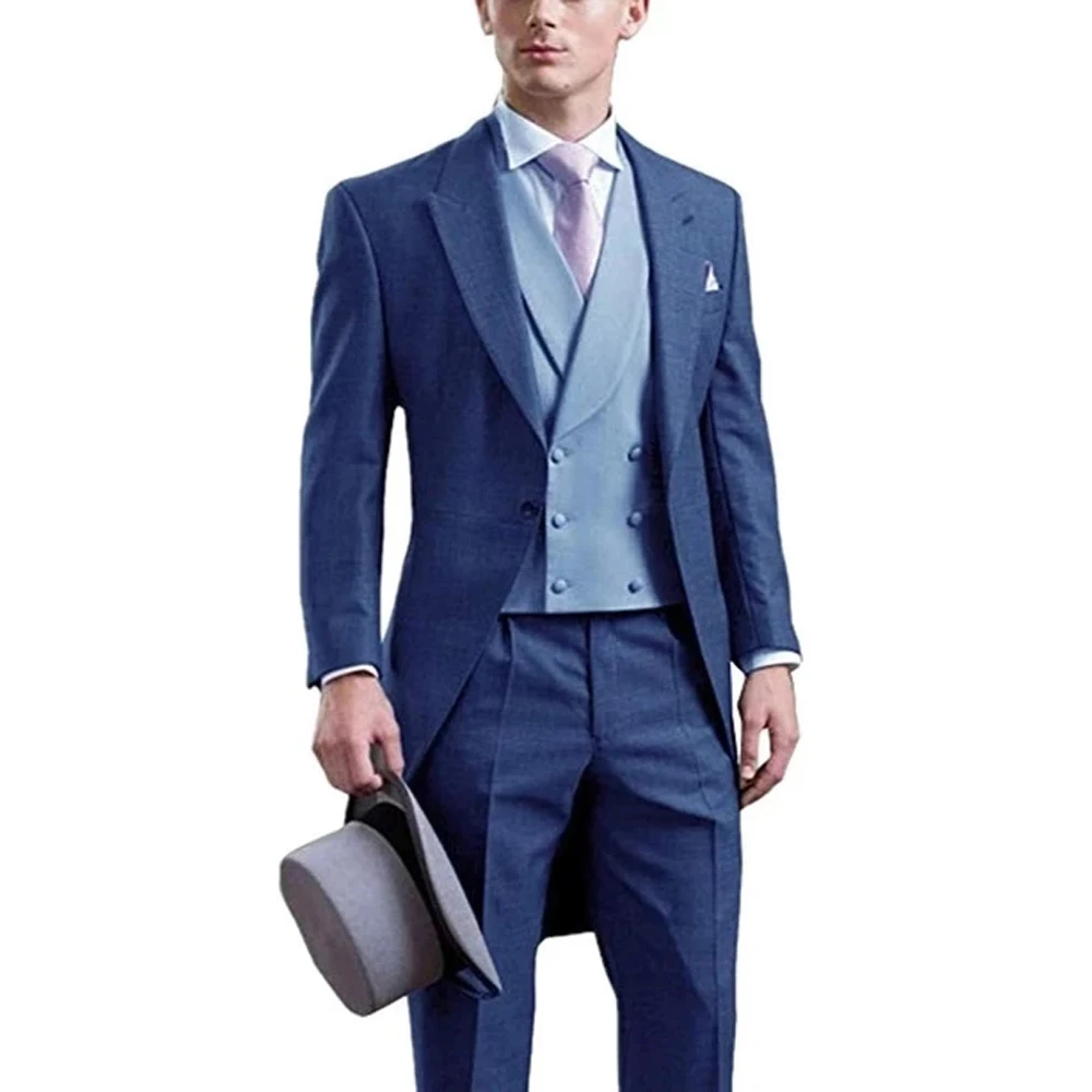 Men’s Suit Classic Design Long Tail Suit Slim Fit Peak Lapel Blazer Groom costume homme Dress (Jacket+Vest+ Trousers
Men’s Suit Classic Design Long Tail Suit Slim Fit Peak Lapel Blazer Groom costume homme Dress (Jacket+Vest+ Trousers
