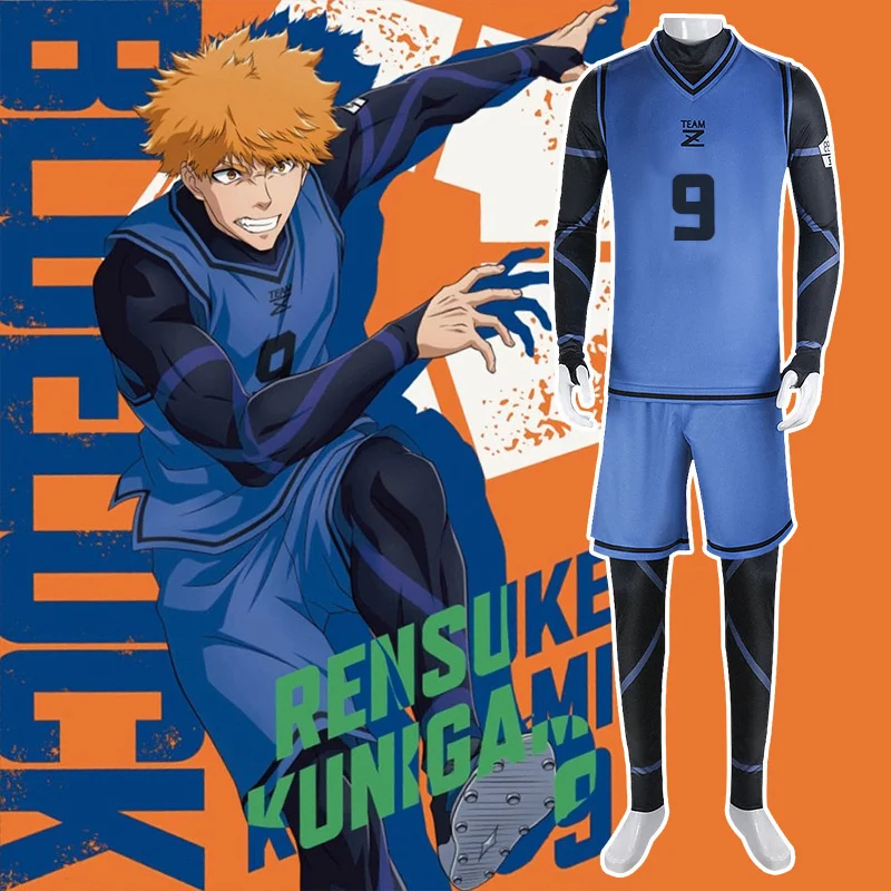 BLUELOCK Cosplay Costume Chigiri Hyoma Isagi Yoichi Jersey Onesie Suit Anime Clothes Blue Sportswear Sport Wear Jerseys
BLUELOCK Cosplay Costume Chigiri Hyoma Isagi Yoichi Jersey Onesie Suit Anime Clothes Blue Sportswear Sport Wear Jerseys