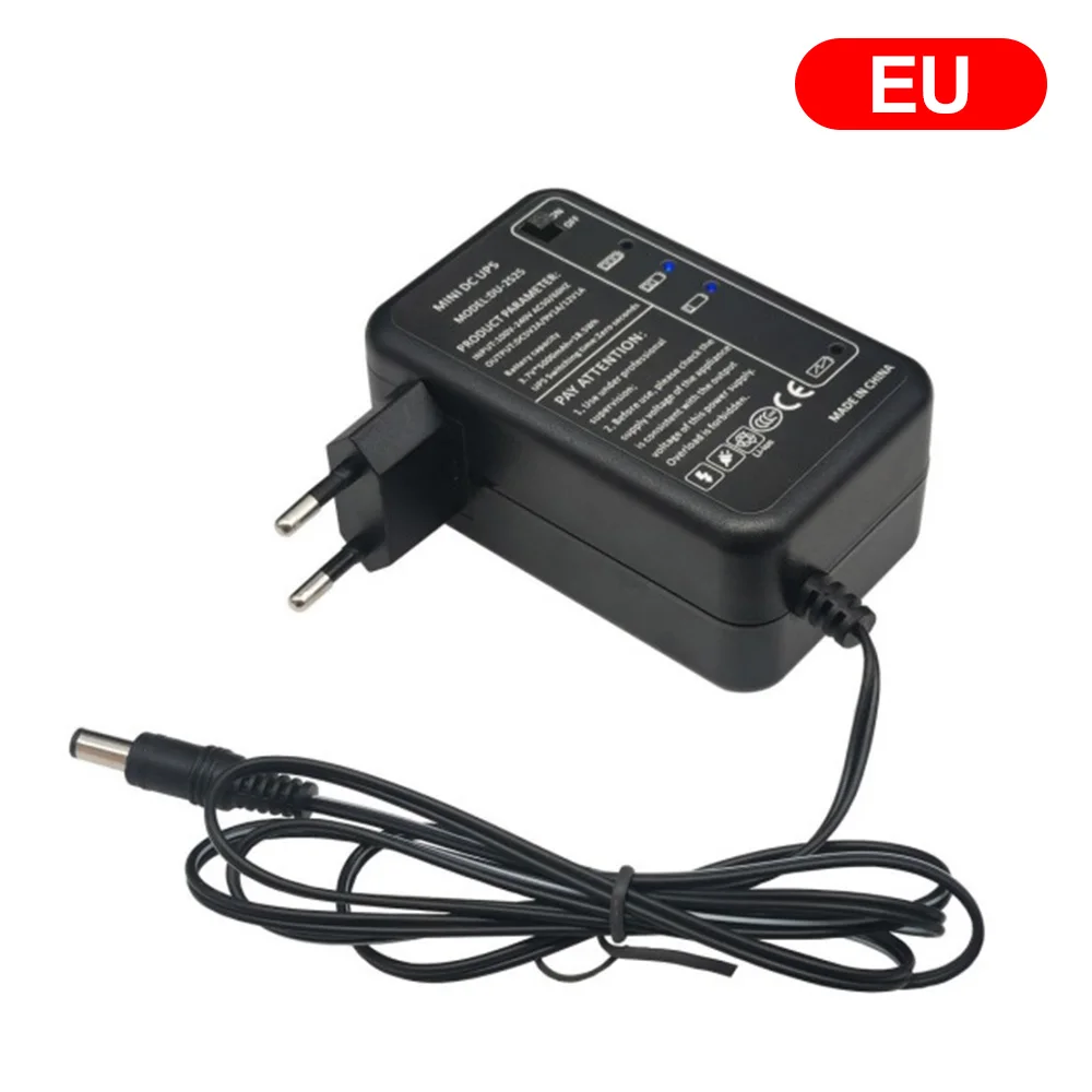 EU Rechargeable 4000mAH 5V/2A 9V/1A 12V/1A UPS Uninterrupted Backup Power Supply 1.3M Output for WiFi Router LED CCTV EU Plug
EU Rechargeable 4000mAH 5V/2A 9V/1A 12V/1A UPS Uninterrupted Backup Power Supply 1.3M Output for WiFi Router LED CCTV EU Plug