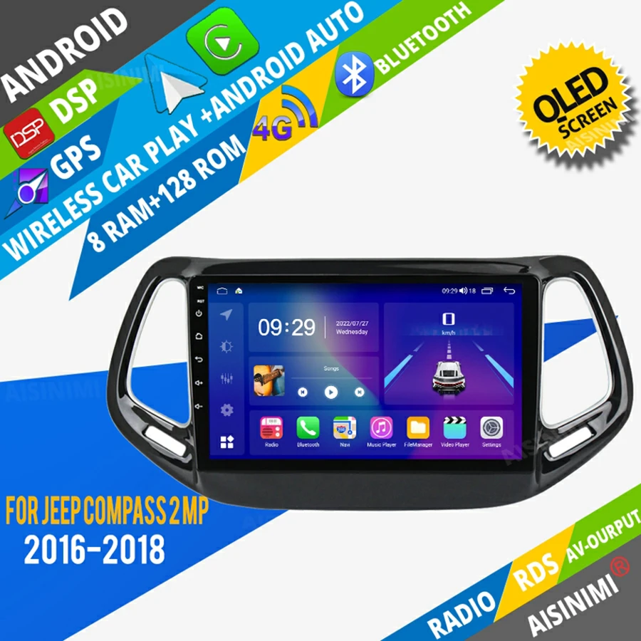 AISINIMI Android Car Dvd Player navigation For Jeep Compass 2 MP 2016 - 2018 car radio Car Audio Gps Multimedia Stereo Monitor
AISINIMI Android Car Dvd Player navigation For Jeep Compass 2 MP 2016 - 2018 car radio Car Audio Gps Multimedia Stereo Monitor