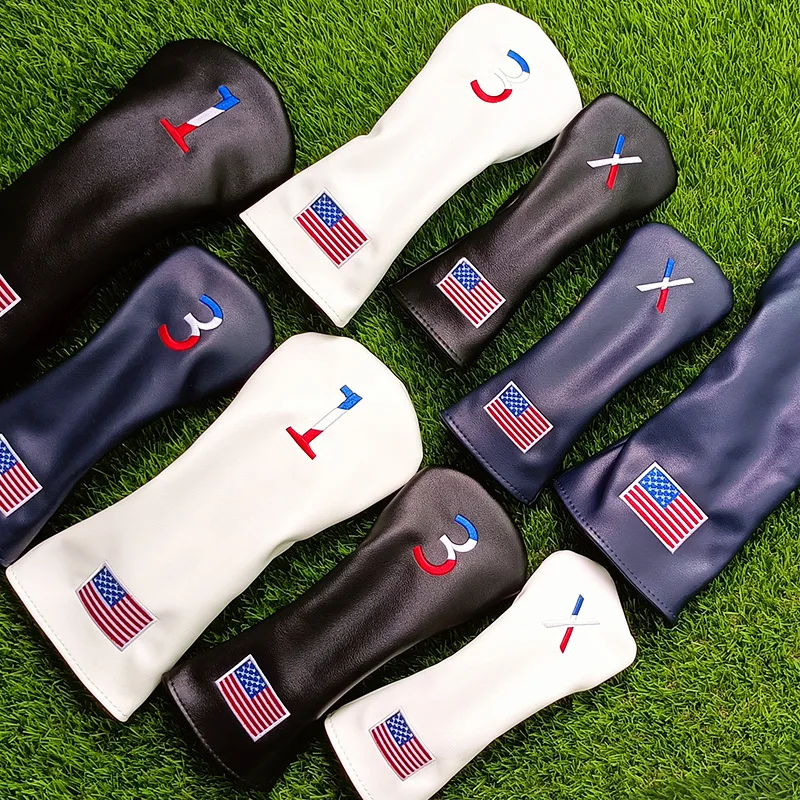 Universal Golf Flag Headcovers Covers For Driver Fairway Woods Putter 135UT Clubs Set Heads PU Leather Waterproof Unisex Simple
Universal Golf Flag Headcovers Covers For Driver Fairway Woods Putter 135UT Clubs Set Heads PU Leather Waterproof Unisex Simple