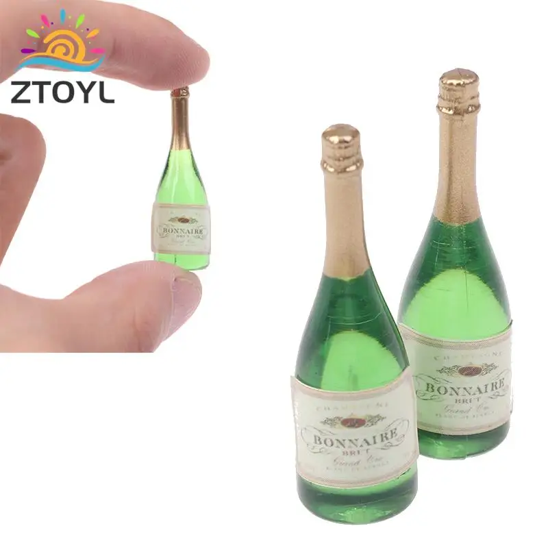 

3Pcs 1/12 Dollhouse Miniature Accessories Mini Wine Bottle Set With Box Simulation Drinks Model Toys For Doll House Decoration