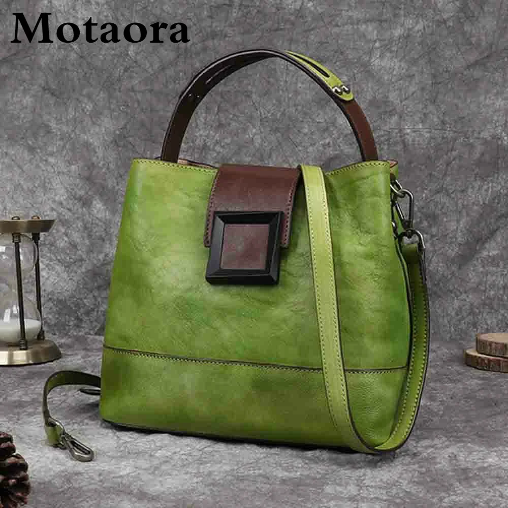 Motaora Women's Bag Retro Genuine Leather Shoulder Bags Handmade Women Bucket Bag First Layer Cowhide Top-handle Bags For Female
Motaora Women's Bag Retro Genuine Leather Shoulder Bags Handmade Women Bucket Bag First Layer Cowhide Top-handle Bags For Female