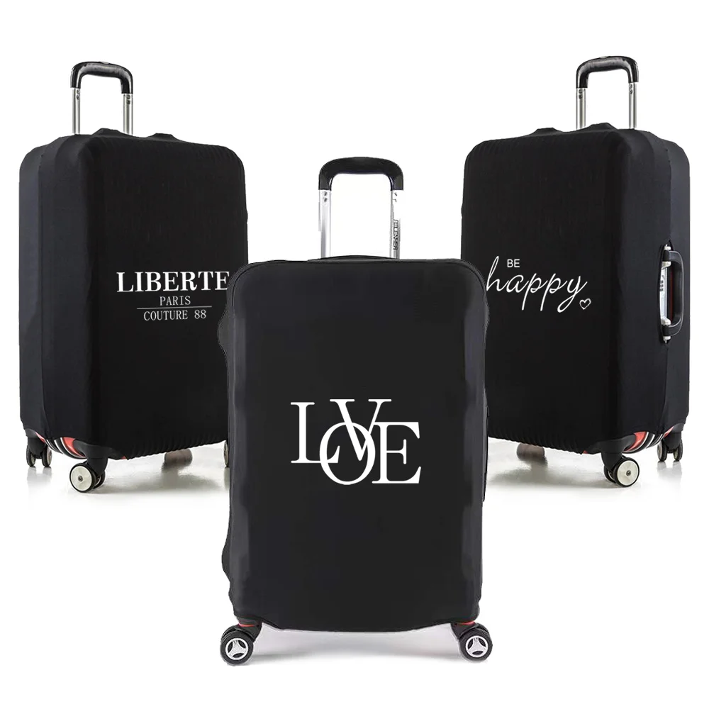 

2023 Travel Essentials Protect Suitcase Case Text Print for 18-32 Inch Holiday Traveling Accessories Luggage Protective Cover