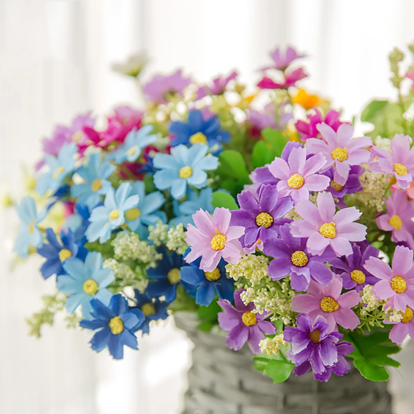 7 Forks Artificial Little Daisy Flower Bunch Small Fresh Indoor Plastic Fake Flowers Photography Props Home Room DIY Decoration
7 Forks Artificial Little Daisy Flower Bunch Small Fresh Indoor Plastic Fake Flowers Photography Props Home Room DIY Decoration
