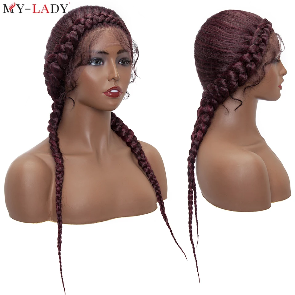My-Lady Synthetic 24'' Braided Lace Front Wig With Baby Hair Dutch Cornrow Braids Lace Wigs For Black Women Box Braids Afro Wig
My-Lady Synthetic 24'' Braided Lace Front Wig With Baby Hair Dutch Cornrow Braids Lace Wigs For Black Women Box Braids Afro Wig