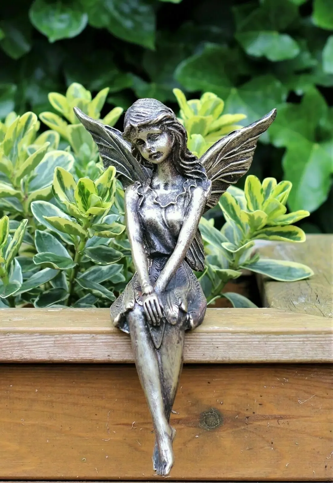 

Magical Brass Copper Effect Figurine Angel Statue Garden Decoration Yard Decor