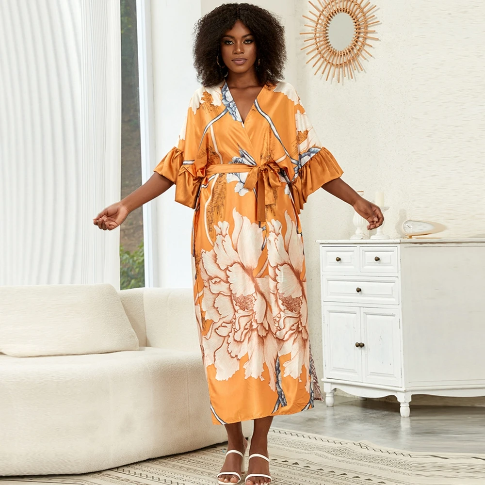

Цельнокроеное Африканское пальто из полиэстера для Женщин Дашики, Новое Стильное платье, африканская одежда, модная африканская одежда