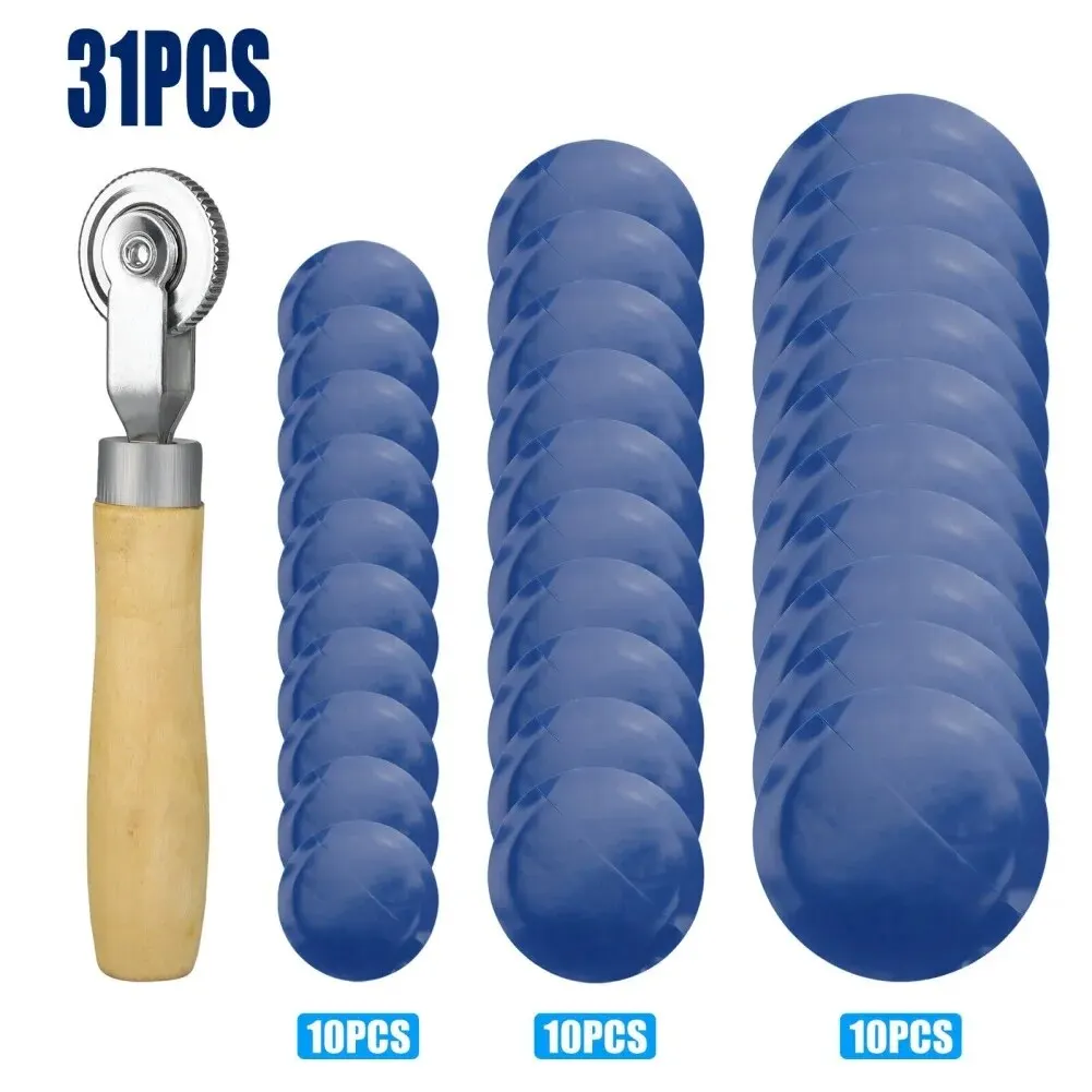 31Pcs 32mm 42mm 58mm Tire Patch Assortment Set With Tire Compaction Roller Rubber Tire Patches Tire Repair Tools
31Pcs 32mm 42mm 58mm Tire Patch Assortment Set With Tire Compaction Roller Rubber Tire Patches Tire Repair Tools