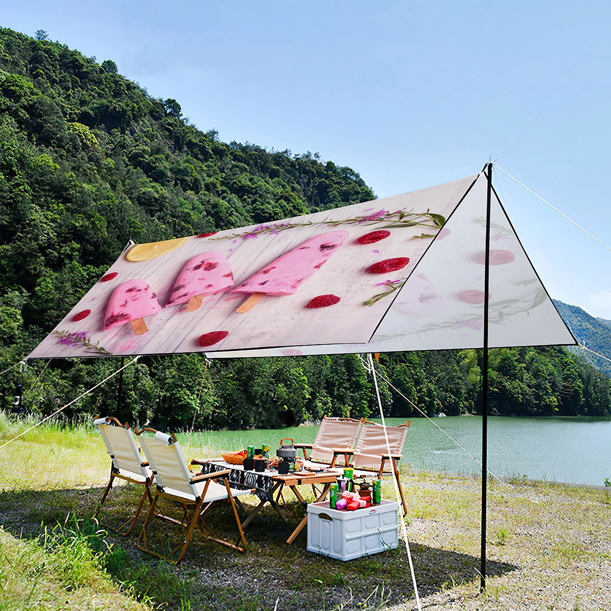 Cool and Delicious Ice Cream Foldable Waterproof Sun Shade Canopy,Portable UV Resistant Lightweight Tent For Seaside,Picnic,Park
Cool and Delicious Ice Cream Foldable Waterproof Sun Shade Canopy,Portable UV Resistant Lightweight Tent For Seaside,Picnic,Park