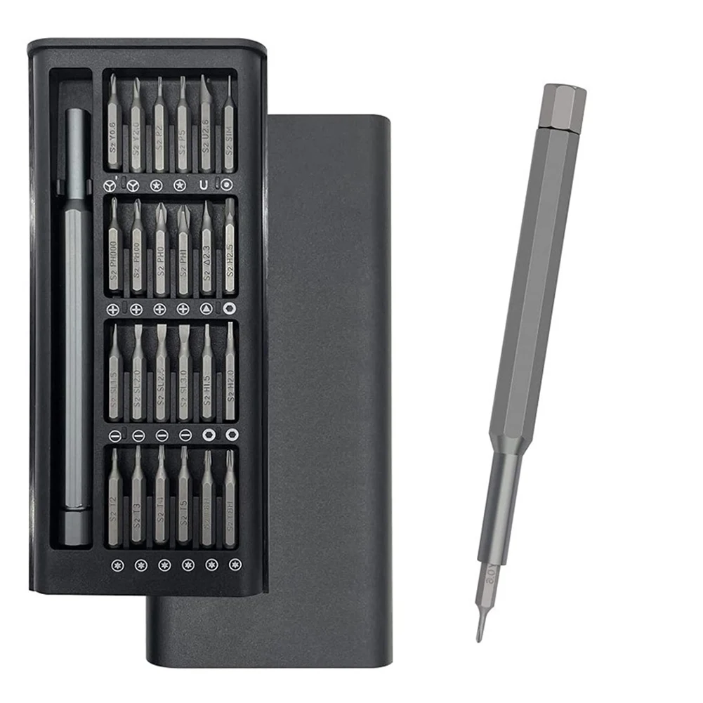 24pcs/set 25 In 1 Screwdriver Bits Precision Magnetic Screwdriver Torx Bit Fit For Mobile Phone PC Repair Hand Tool + 1pc Holder
24pcs/set 25 In 1 Screwdriver Bits Precision Magnetic Screwdriver Torx Bit Fit For Mobile Phone PC Repair Hand Tool + 1pc Holder