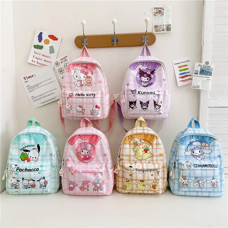 

Y2K Hello Kitty Bag Sanrio Backpack Cinnamoroll School Bag Kuromi Schoolbag for Kindergarten Pupil My Melody Bagpack Kids Gift