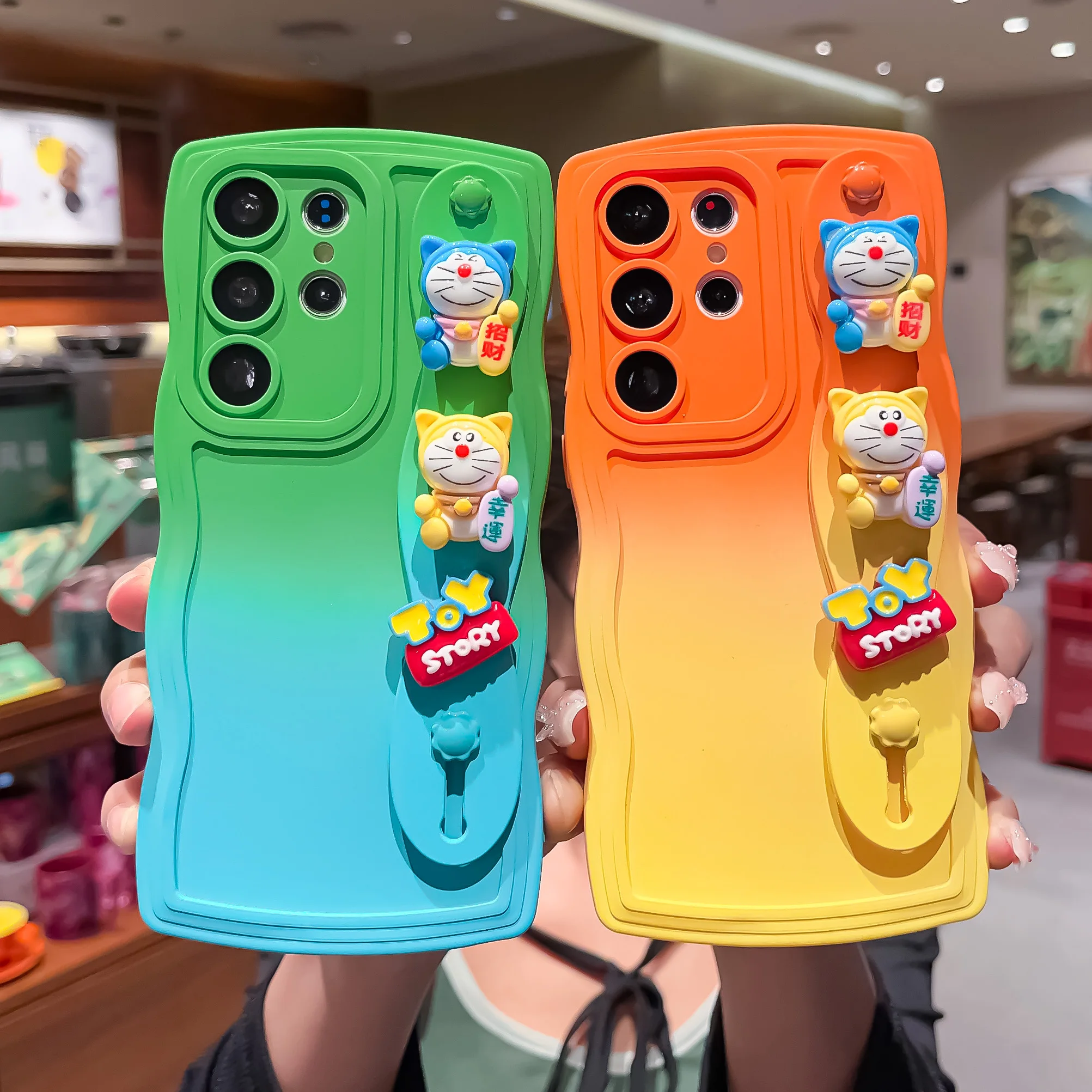 Suitable for Samsung Galaxy S23 22 21 20Ultra Plus Phone Case Gradient Colour Wave Wrist Strap Stereo Fortune Cat Phone Cases
Suitable for Samsung Galaxy S23 22 21 20Ultra Plus Phone Case Gradient Colour Wave Wrist Strap Stereo Fortune Cat Phone Cases