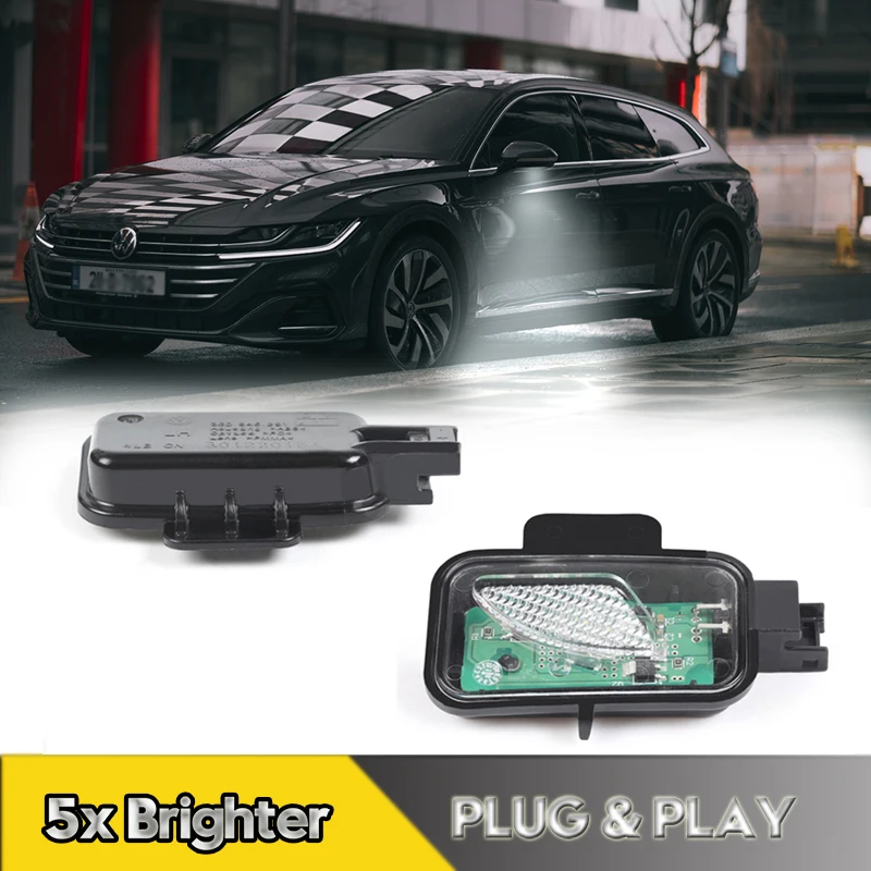 

2Pcs Super Bright LED Under Side Mirror Lights Puddle Welcome Lamps For VW Passat B8 Variant Alltrack 3G2 3G5 Arteon 3H7 Canbus