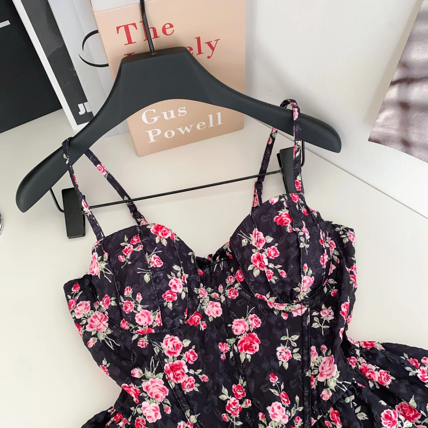 Sexy Slim Corset ruffle print Chic Korean Camis Tank Top Basic Fashion Off Shoulder Summer Women Clothing 48