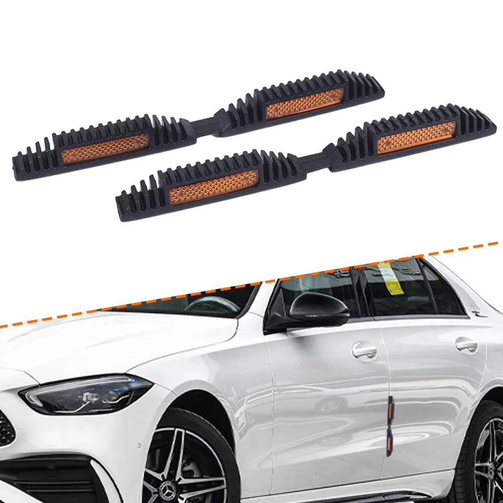 

2pcs Universal Car Door Protection Edge Guard Trim Styling Moulding Anti Collision Strip Scratch Protector Reflector Accessories