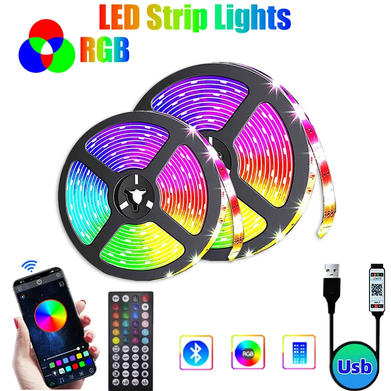 5050 RGB Remote Control Adjustable Colorful LED Light Strip Is Suitable For Creating Atmosphere Behind The TV In The Living Room
5050 RGB Remote Control Adjustable Colorful LED Light Strip Is Suitable For Creating Atmosphere Behind The TV In The Living Room