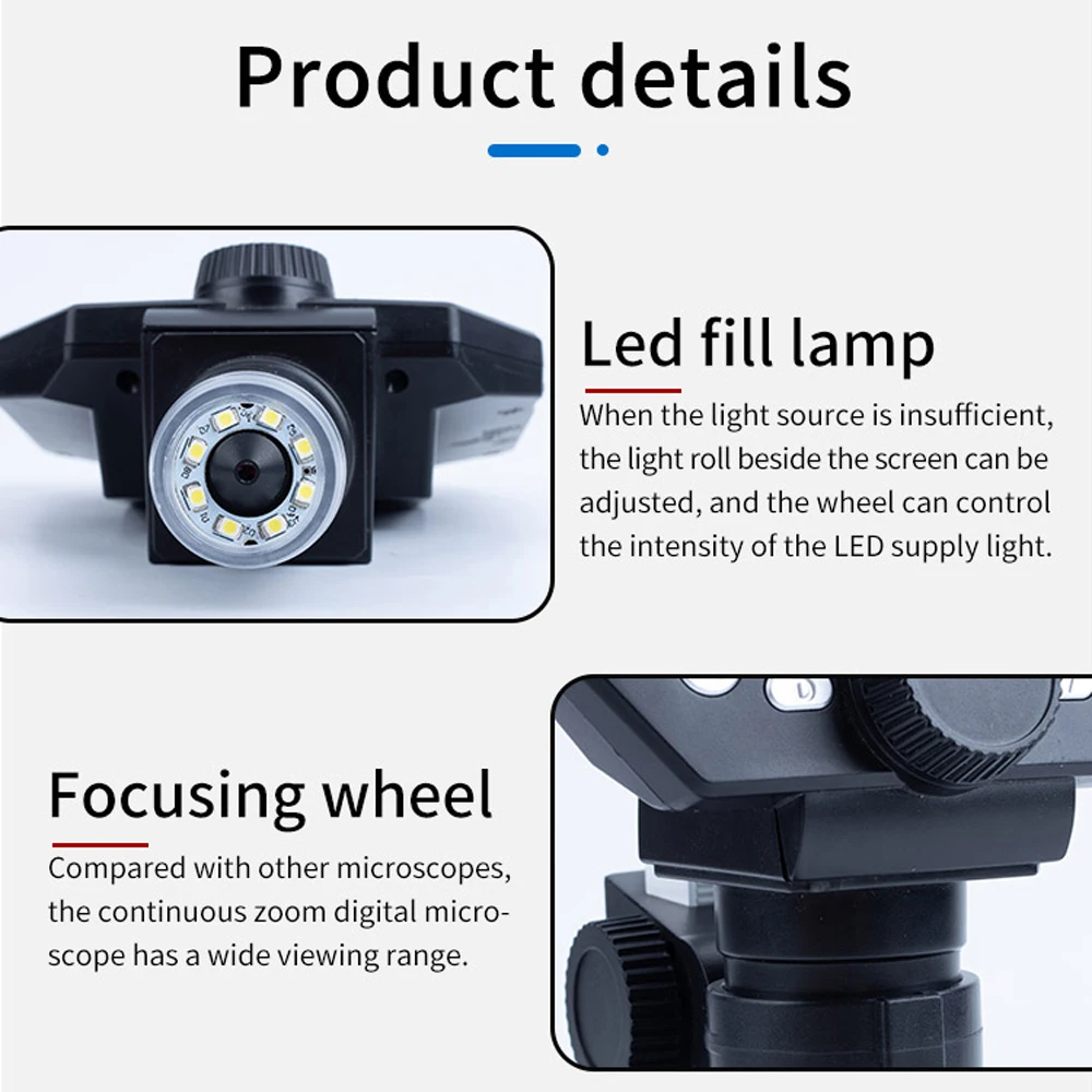 1-1000X Magnification Zoom Wireless USB Stereo LCD Digital Microscope,4.3'' 1080P 10 Megapixels HD Screen Camera Video Recorder 35 1-1000X Magnification Zoom Wireless USB Stereo LCD Digital Microscope,4.3'' 1080P 10 Megapixels HD Screen Camera Video Recorder 29
