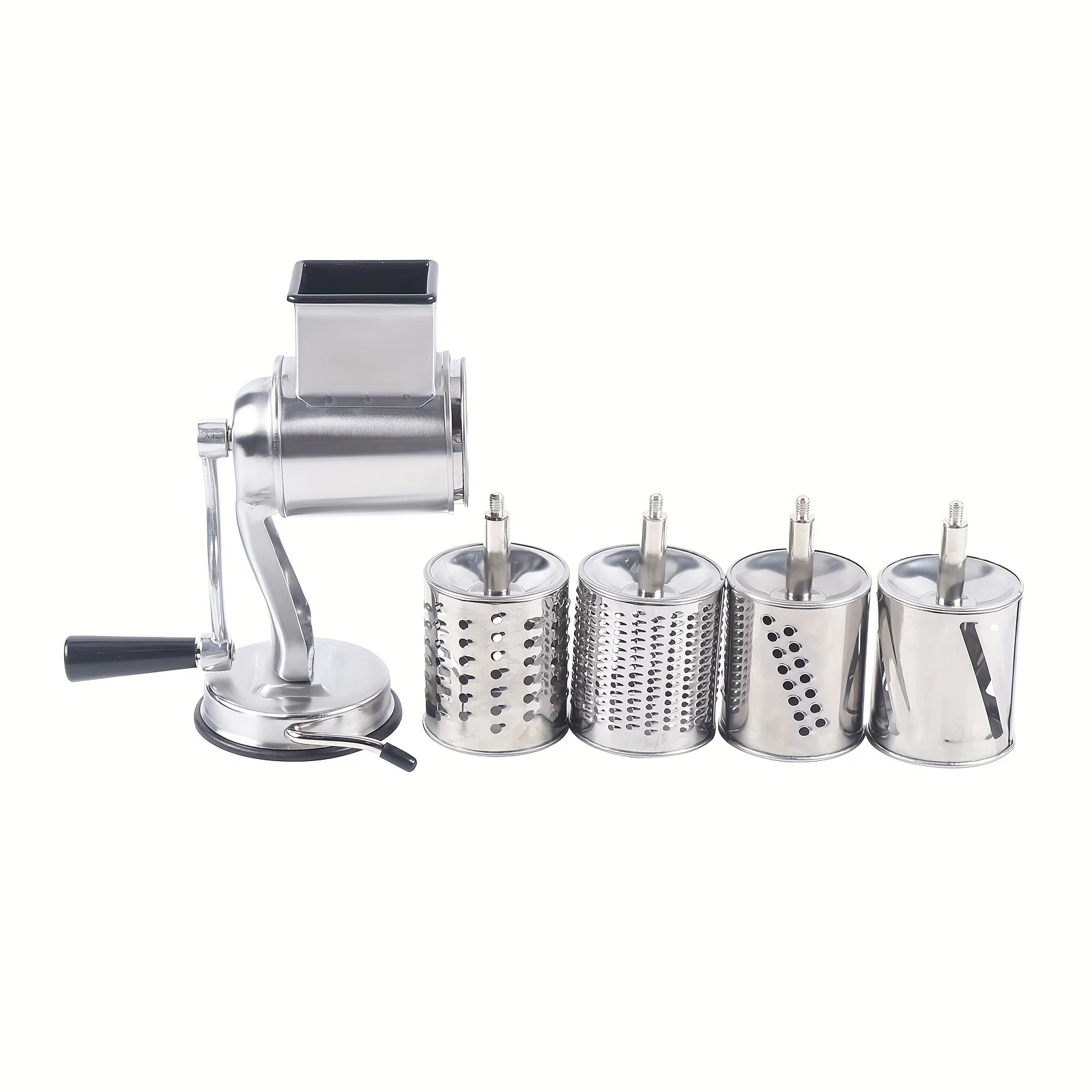 Multifunctional Rotary Cheese Grater Hand Drum Slicer Crank Vegetable Chopper Stainless Steel Silicon mat Potato chips cutter Fo
Multifunctional Rotary Cheese Grater Hand Drum Slicer Crank Vegetable Chopper Stainless Steel Silicon mat Potato chips cutter Fo