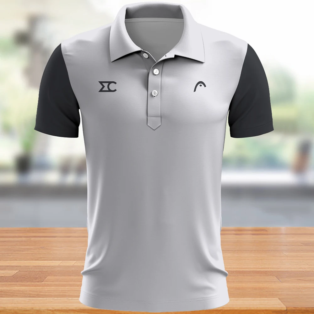 

Новая рубашка-поло из бутика, дышащая рубашка для гольфа, Мужская дышащая рубашка-поло для фитнеса, теннисная одежда, спортивная одежда для бадминтона с принтом Paola