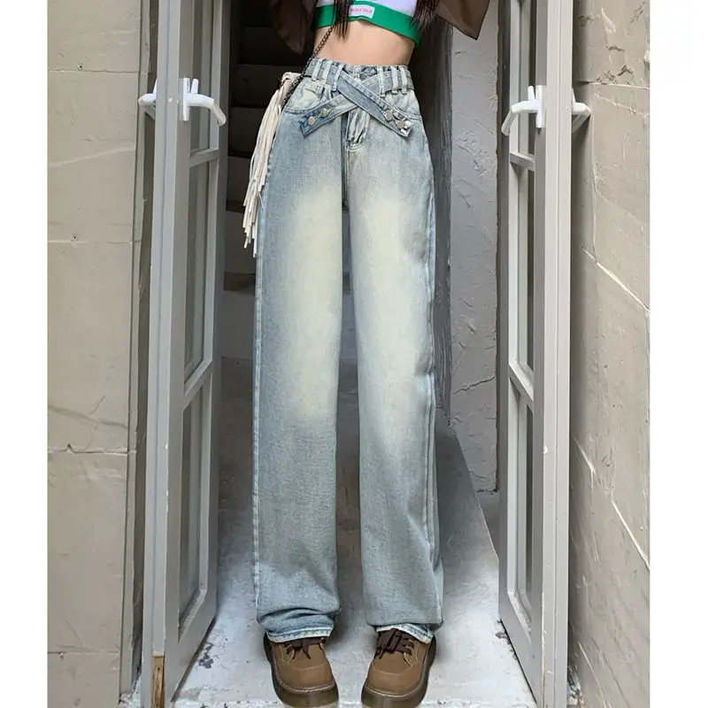 2022 Women's Pants Autumn New Straight Jeans Waist Slim Design High Street Wide Legs Free Shipping
2022 Women's Pants Autumn New Straight Jeans Waist Slim Design High Street Wide Legs Free Shipping