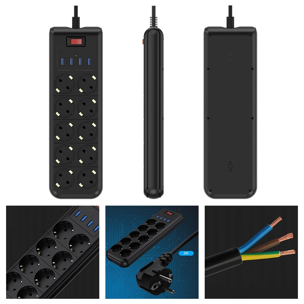 USB Ports European Socket European Countries M Extension Cable Multi Function Multi Function Power Strip Outlets
USB Ports European Socket European Countries M Extension Cable Multi Function Multi Function Power Strip Outlets