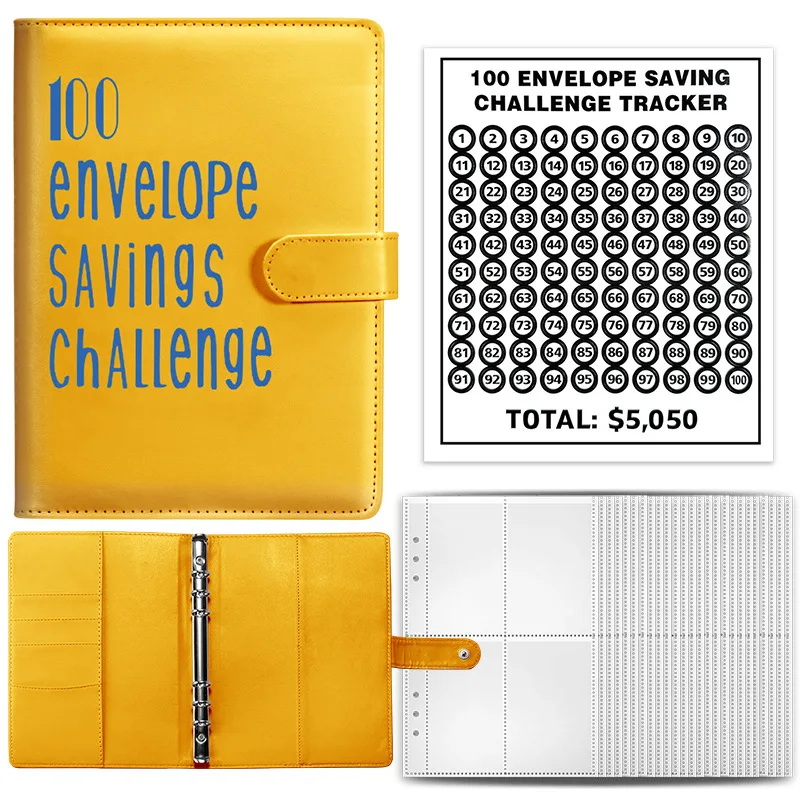100Envelope Challenge100-day Saving Money Cash Envelope Budget Loose-leaf Notebook Case Budget Binder Savings Book Planner
100Envelope Challenge100-day Saving Money Cash Envelope Budget Loose-leaf Notebook Case Budget Binder Savings Book Planner