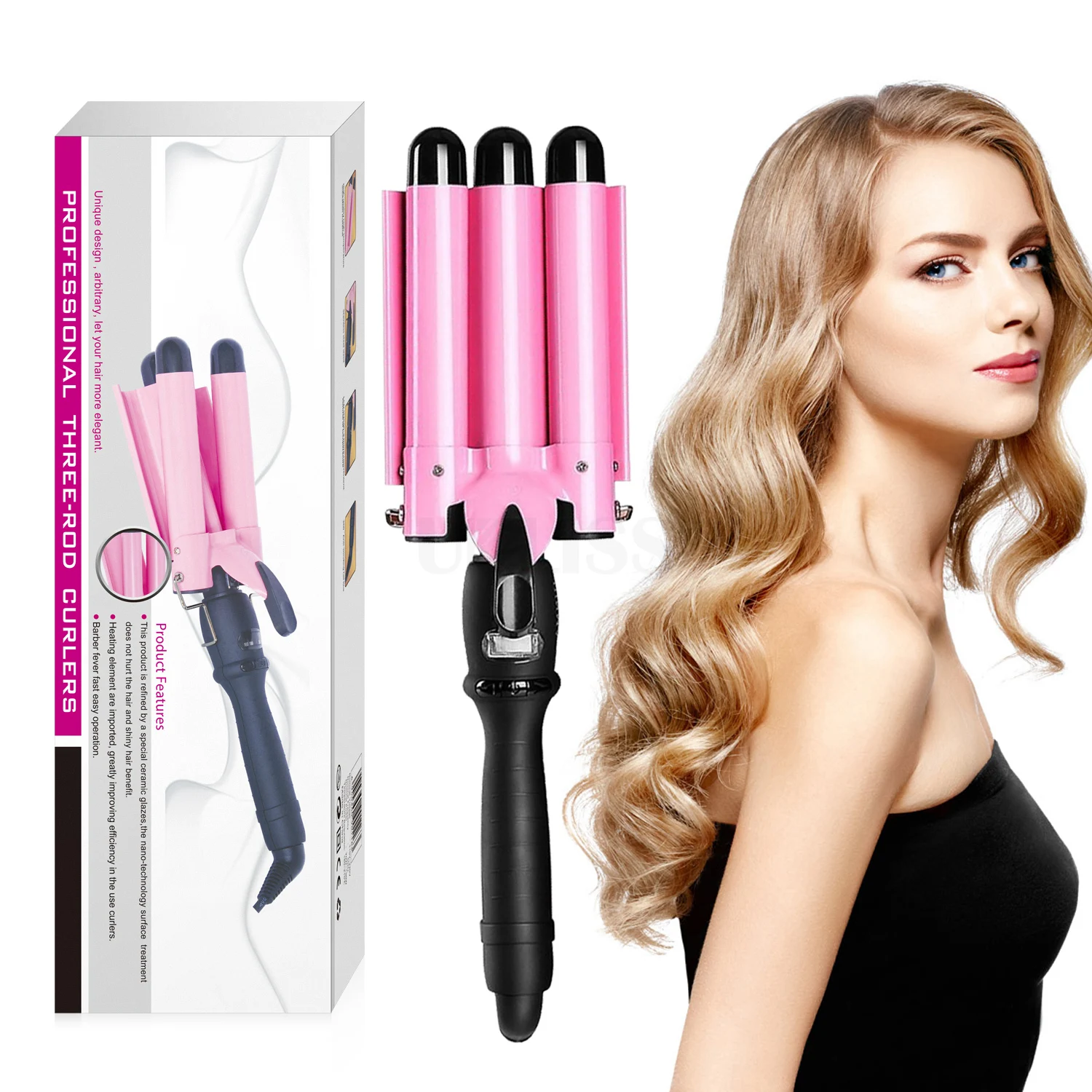 Ceramic Triple Barrel Hair Curler Professional Curling Iron Hair Egg Waver Wand Electric Rollers Hair Tong 3 Barrel Hair Curlers
Ceramic Triple Barrel Hair Curler Professional Curling Iron Hair Egg Waver Wand Electric Rollers Hair Tong 3 Barrel Hair Curlers