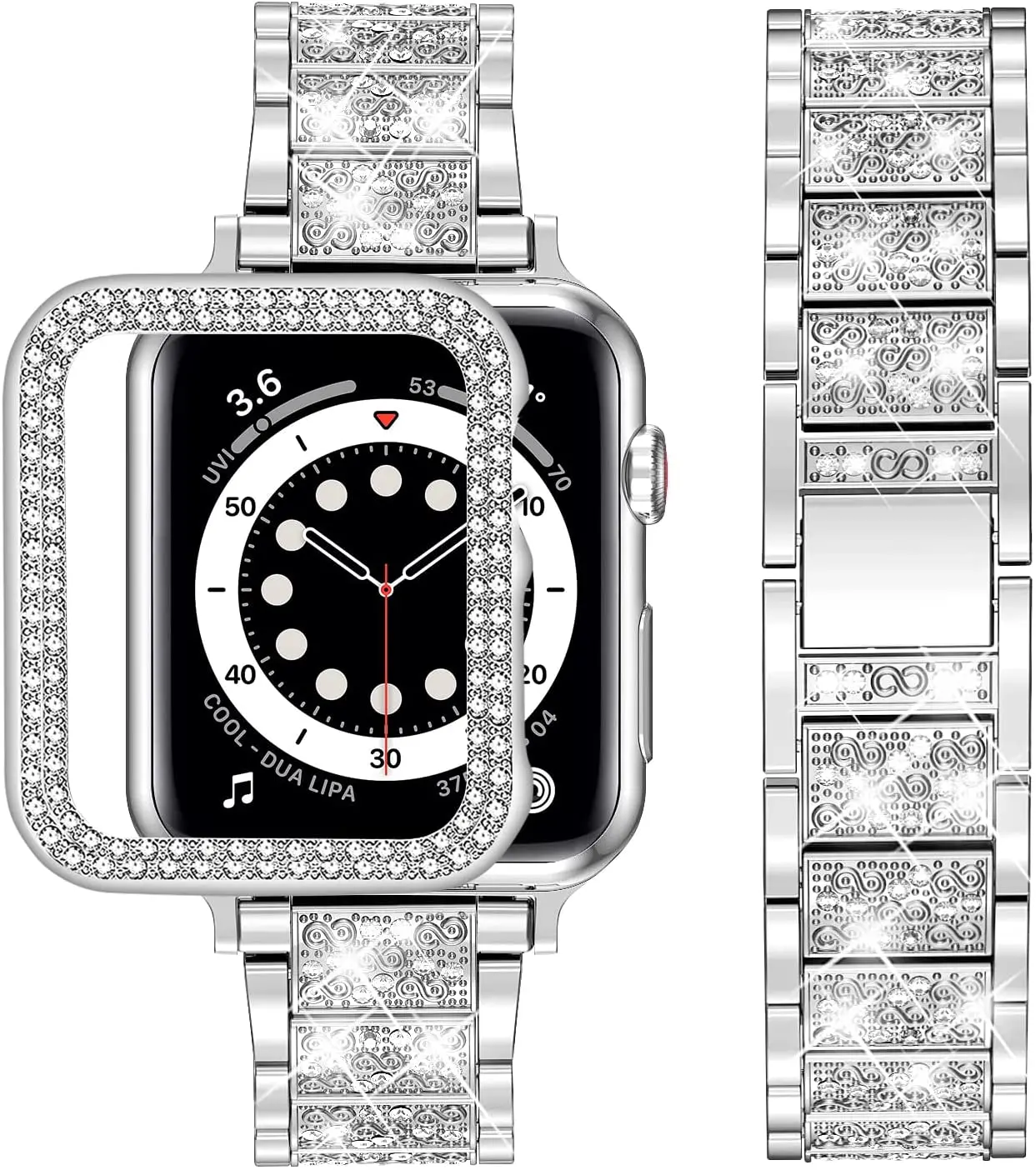 Metal Strap+Case For Apple watch band 45mm 41mm 44mm 42mm 40mm Women Diamond Bracelet Wristband For iWatch 9 8 7 6 5 4 SE Cover
Metal Strap+Case For Apple watch band 45mm 41mm 44mm 42mm 40mm Women Diamond Bracelet Wristband For iWatch 9 8 7 6 5 4 SE Cover