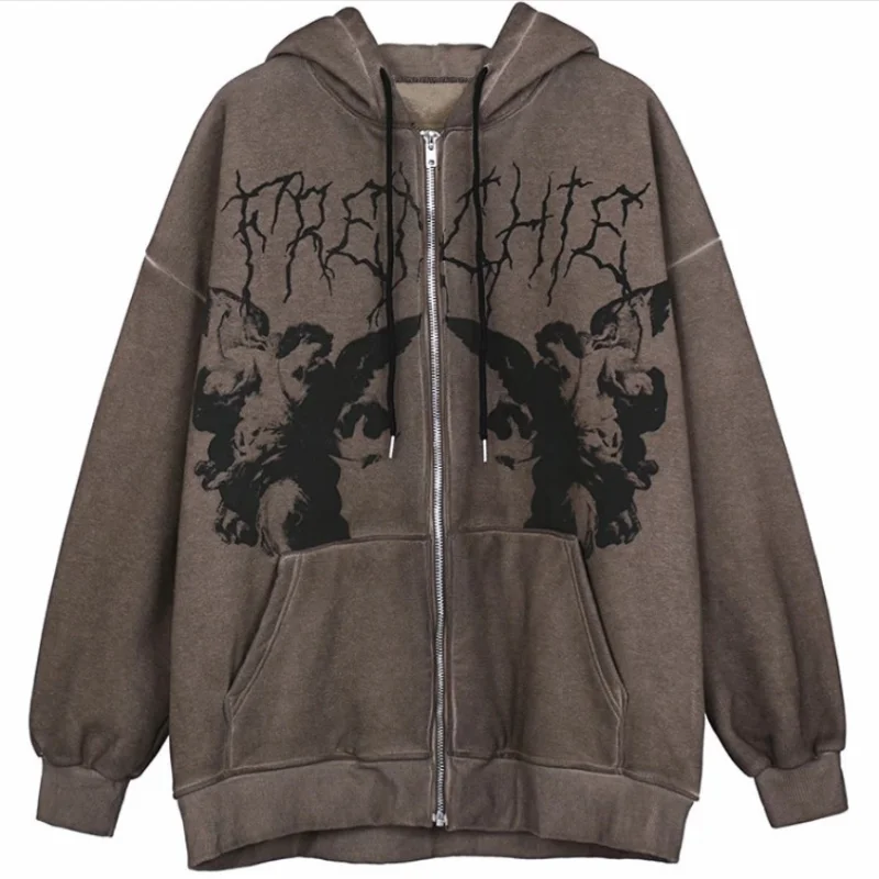 Ladies Hoodie Loose Printed Pockets Cotton Sweatshirt Street Hipster Hooded Sweatshirt Women Cardigan Y2K Jacket
Ladies Hoodie Loose Printed Pockets Cotton Sweatshirt Street Hipster Hooded Sweatshirt Women Cardigan Y2K Jacket